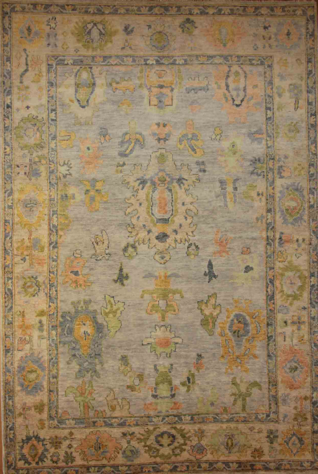 All-Over Oushak Oriental Area Rug 6x9 One of a Kind