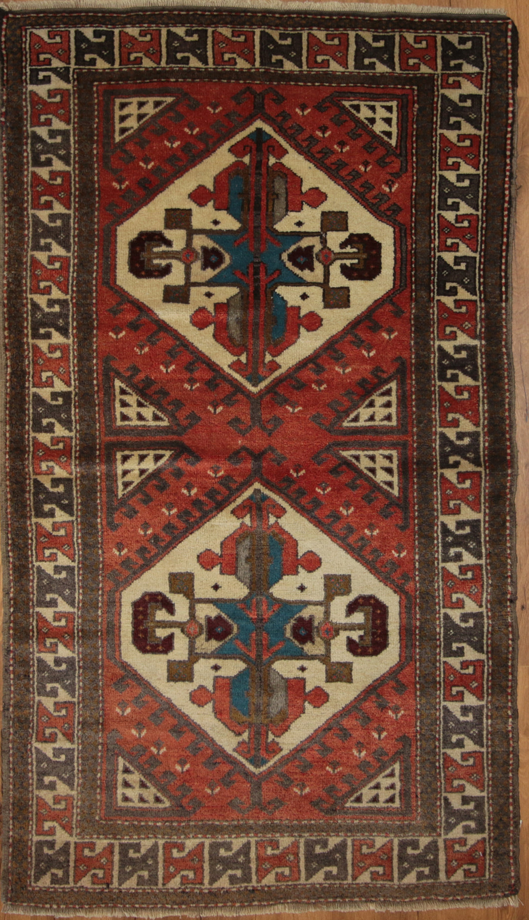 Natural Dye Tribal Anatolian Oriental Area Rug 3x5 One of a Kind