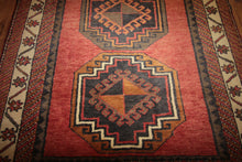 Load image into Gallery viewer, Vegetable Dye Red Anatolian Turkish Rug 3x5 One of a Kind

