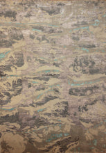Load image into Gallery viewer, Vegetable Dye Contemporary Abstract Area Rug 5x7 One of a Kind
