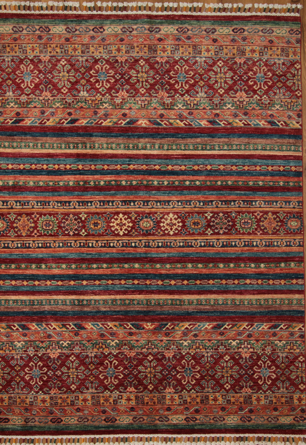 Kazak Oriental Wool Rug 5x7 One of a Kind