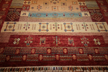 Load image into Gallery viewer, Hand Knotted Gabbeh Kashkoli Wool Area Rug 5x7 One of a Kind
