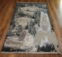 Load image into Gallery viewer, Contemporary Abstract Oriental Area Rug 4x6 One of a Kind
