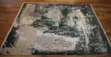 Load image into Gallery viewer, Contemporary Abstract Oriental Area Rug 4x6 One of a Kind
