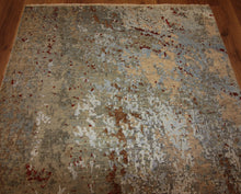Load image into Gallery viewer, Contemporary Abstract Oriental Area Rug 4x6 One of a Kind

