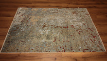 Load image into Gallery viewer, Contemporary Abstract Oriental Area Rug 4x6 One of a Kind
