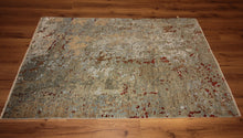 Load image into Gallery viewer, Contemporary Abstract Oriental Area Rug 4x6 One of a Kind
