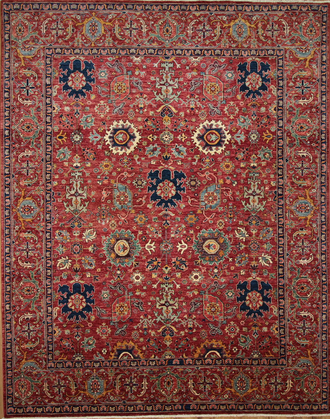 Floral Sultanabad Ziegler Vegetable Dye Area Rug 8x10 One of a Kind