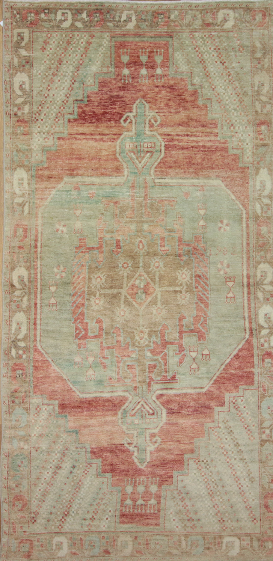 Geometric Anatolian Turkish Area Rug 5x7 One of a Kind