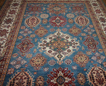 Load image into Gallery viewer, Geometric Super Kazak Oriental Area Rug 9x12 One of a Kind
