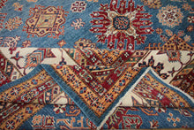 Load image into Gallery viewer, Geometric Super Kazak Oriental Area Rug 9x12 One of a Kind
