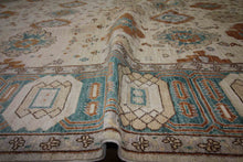Load image into Gallery viewer, Floral Oushak Vegetable Dye Area Rug 9x12 One of a Kind
