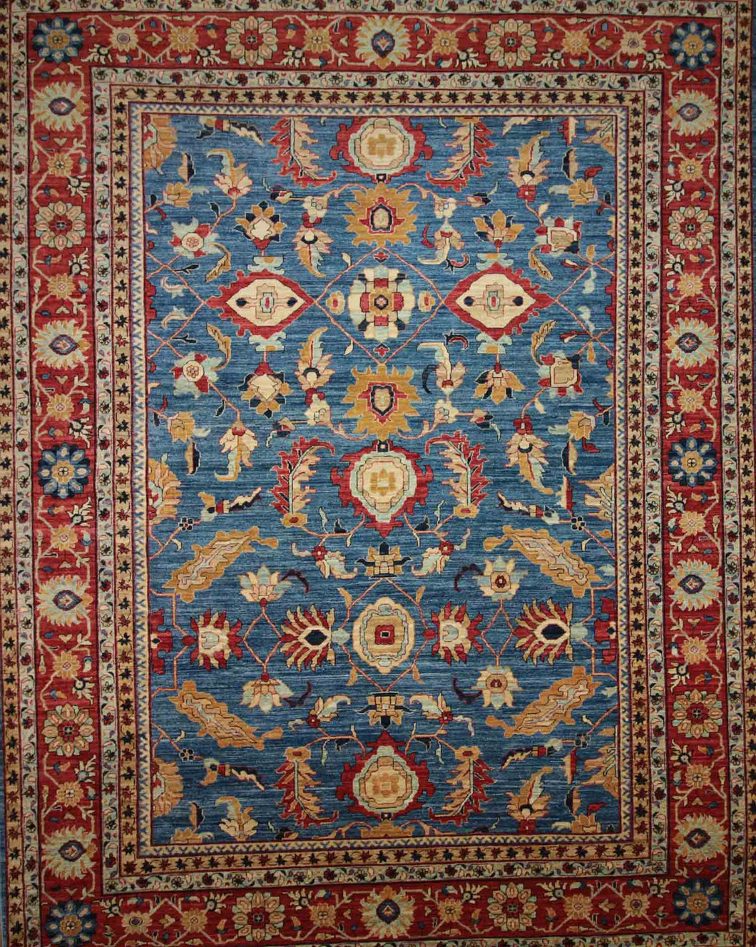 Vegetable Dye Ziegler Handmade Area Rug 9x12 One of a Kind