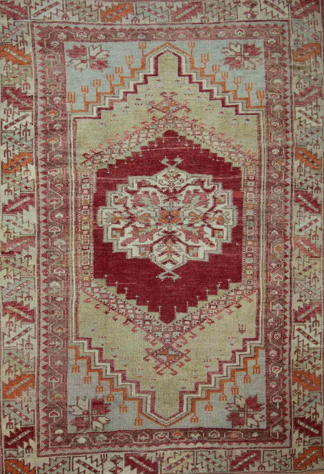 Geometric Anatolian Oriental Area Rug 3x5 One of a Kind