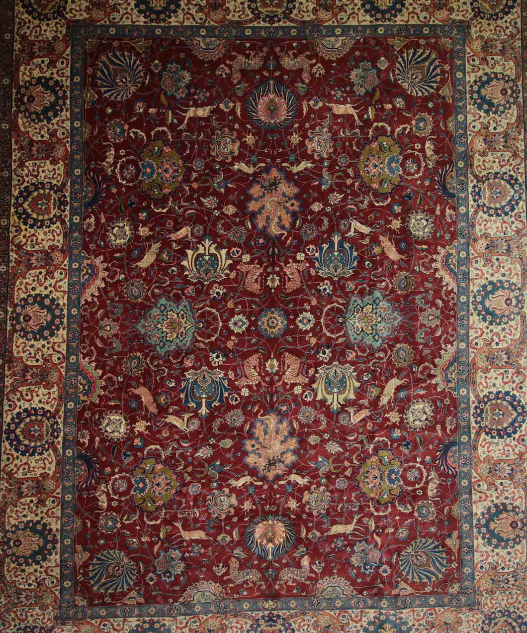 Antique Vegetable Dye Tabriz Persian Area Rug 10x14 One of a Kind