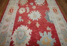 Load image into Gallery viewer, Vegetable Dye Oushak Turkish Area Rug 5x7 One of a Kind
