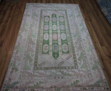 Load image into Gallery viewer, Vegetable Dye Oushak Turkish Area Rug 6x9 One of a Kind
