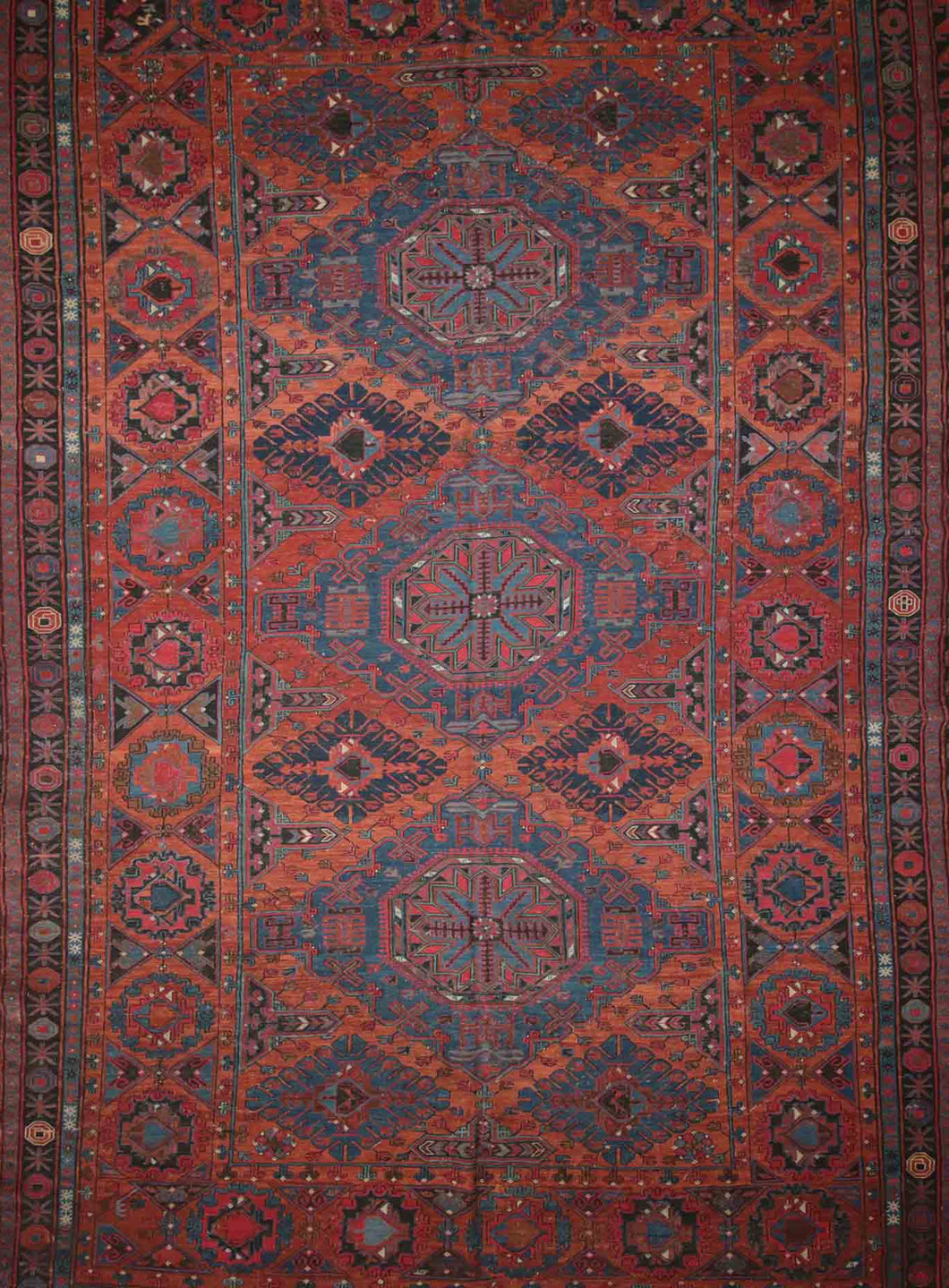 Pre-1900 Vegetable Dye Antique Sumak Persian Rug 9x12 One of a Kind