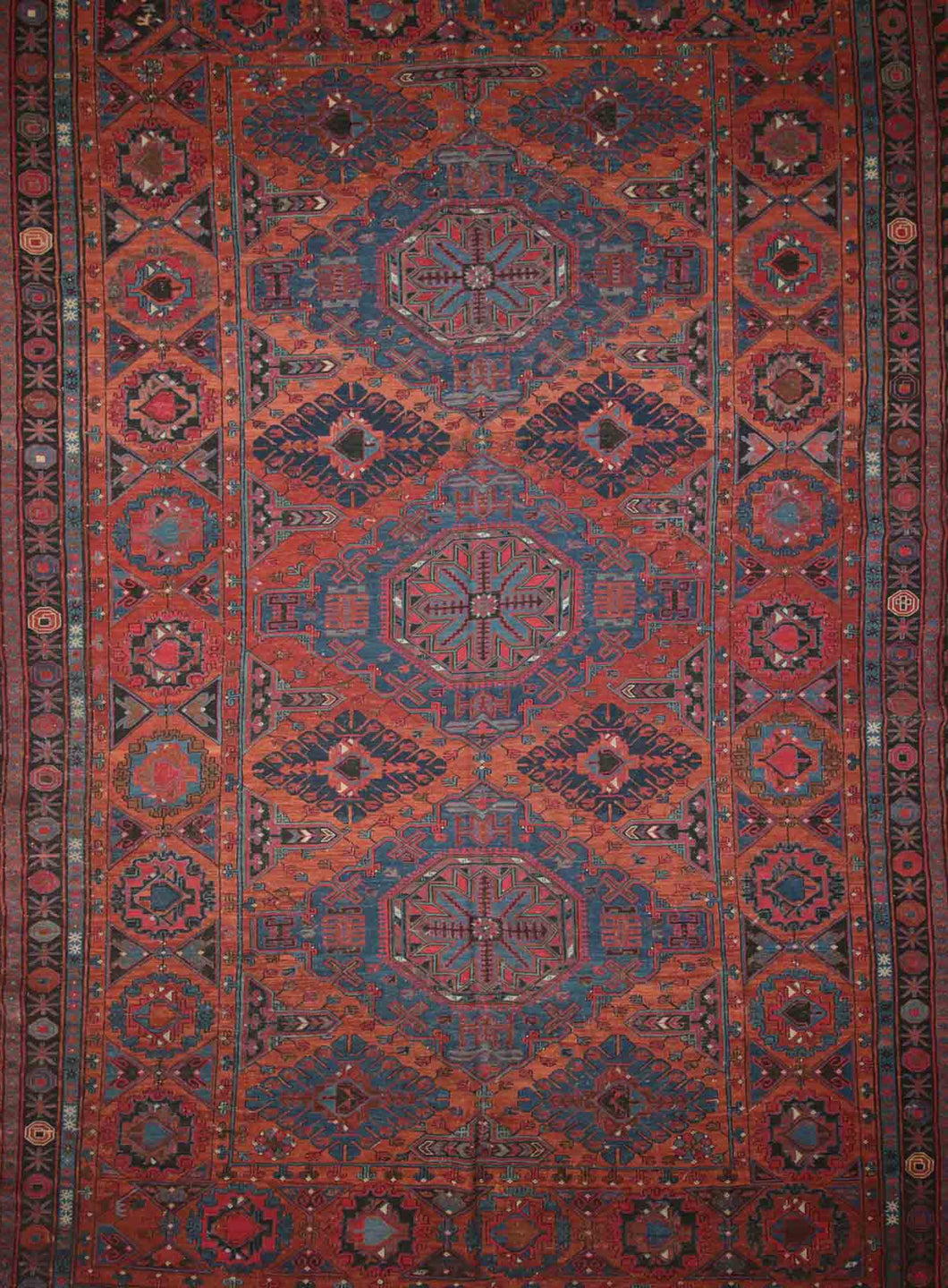 Pre-1900 Vegetable Dye Antique Sumak Persian Rug 9x12 One of a Kind