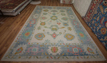 Load image into Gallery viewer, Vegetable Dye Wool Oushak Turkish Area Rug 9x12 One of a Kind
