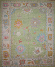 Load image into Gallery viewer, Vegetable Dye Oushak Turkish Area Rug 9x12 One of a Kind
