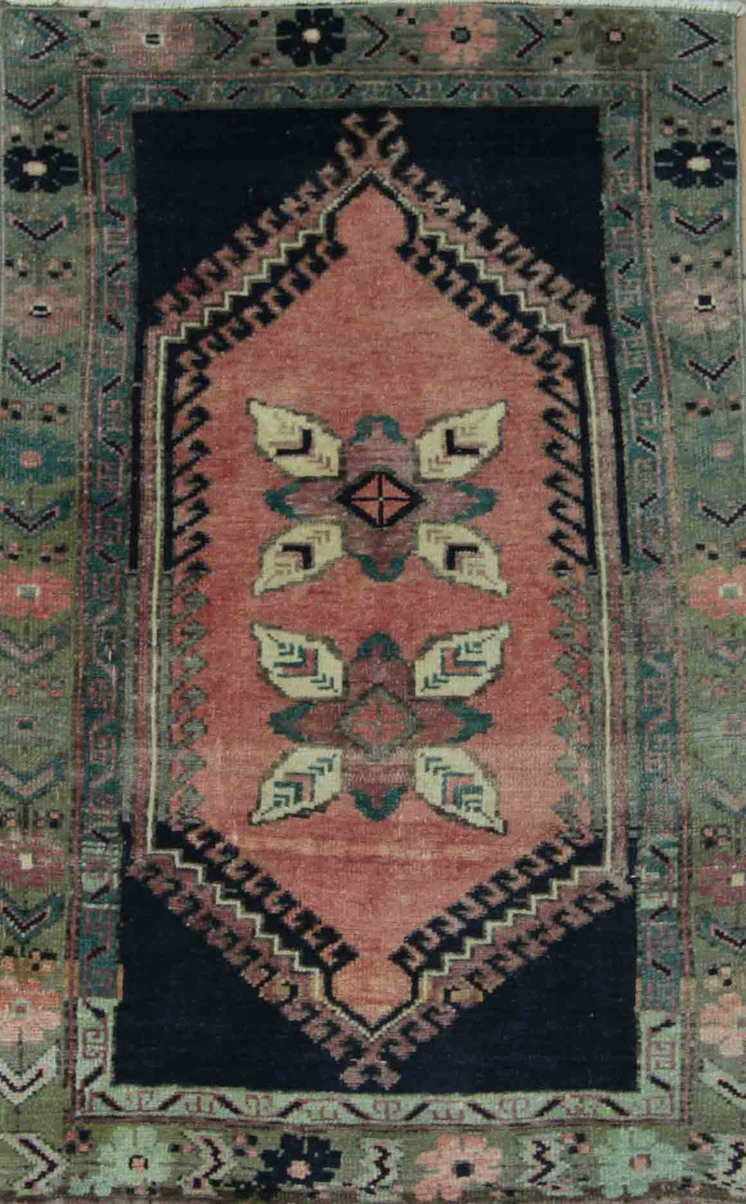 Tribal Wool Anatolian Oriental Rug 2x3 One of a Kind