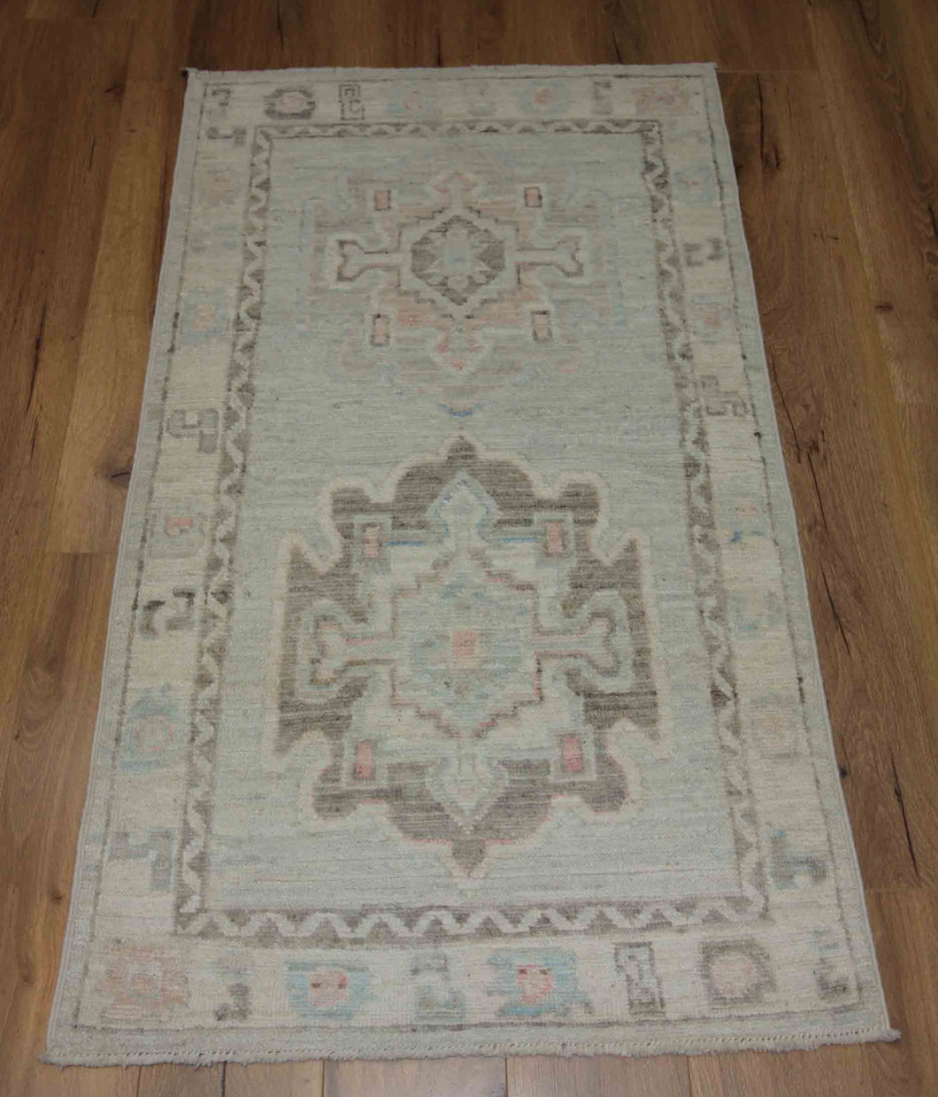 Vegetable Dye Oushak Turkish Area Rug 3x5 One of a Kind