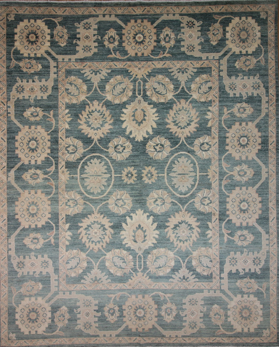 Oushak Vegetable Dye Area Rug 8x10 One of a Kind
