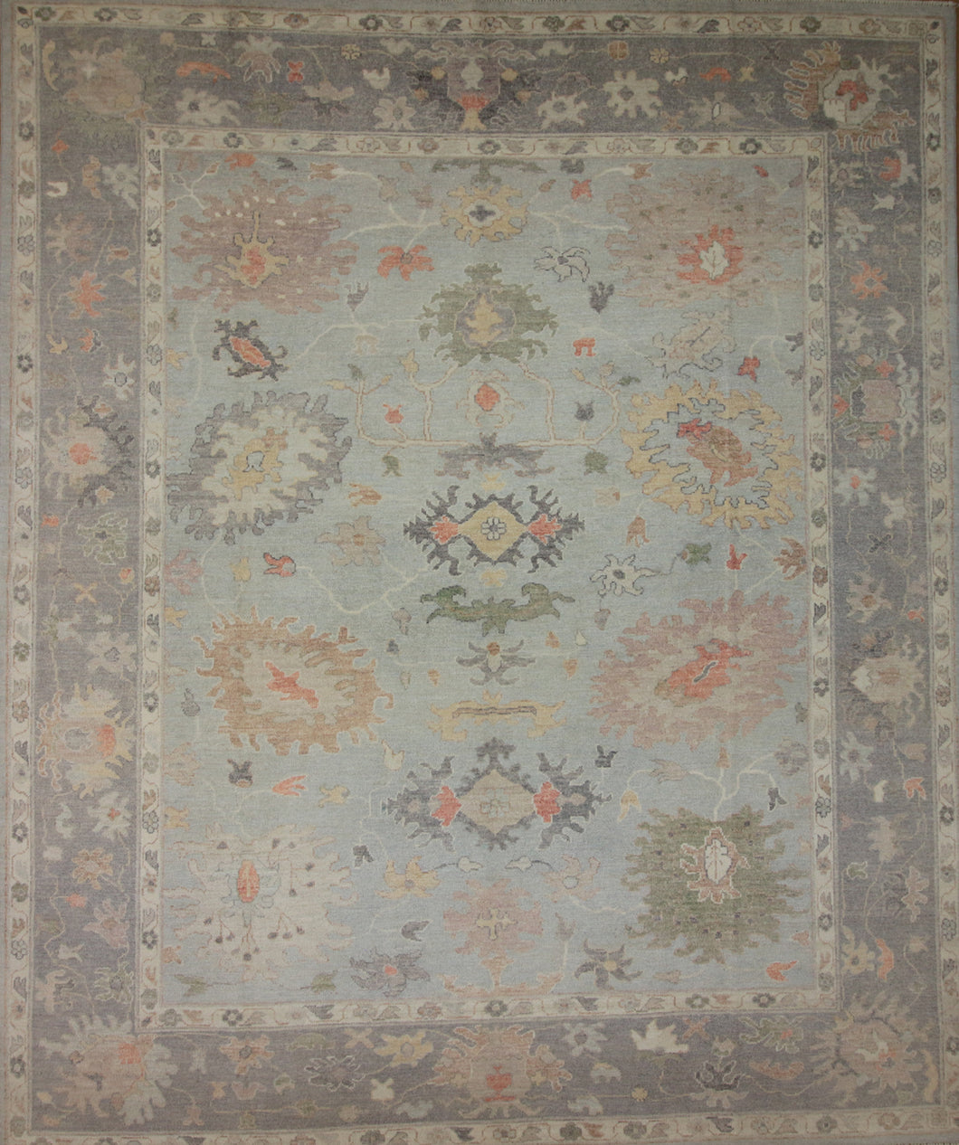 Vegetable Dye Oushak Turkish Area Rug 8x10 One of a Kind