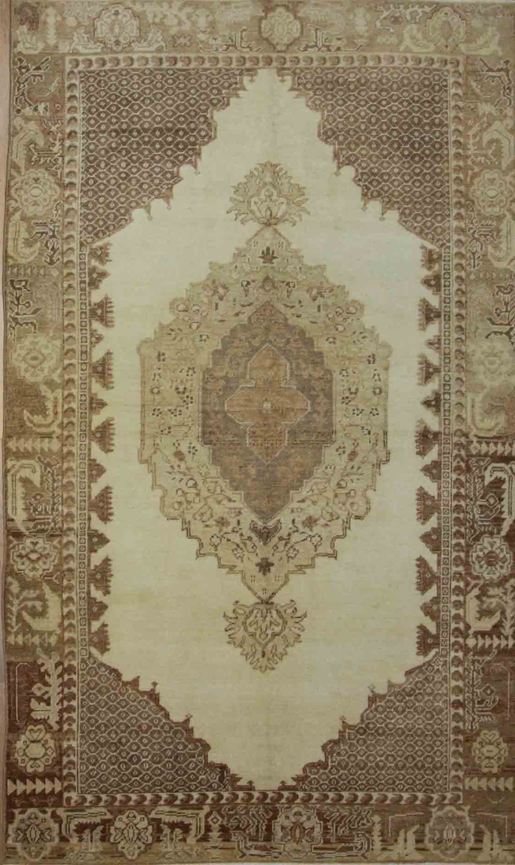 Antique Geometric Anatolian Turkish Area Rug 5x7 One of a Kind