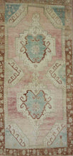 Load image into Gallery viewer, Muted Geometric Oushak Oriental Runner Rug 5x7 One of a Kind
