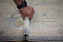 Load image into Gallery viewer, Hand-Knotted Vegetable Dye Muted Blue Oushak Turkish  Area Rug 10x14
