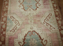 Load image into Gallery viewer, Muted Geometric Oushak Oriental Runner Rug 5x7 One of a Kind
