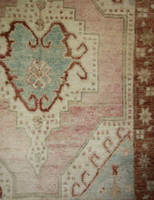 Load image into Gallery viewer, Muted Geometric Oushak Oriental Runner Rug 5x7 One of a Kind
