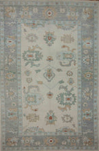 Load image into Gallery viewer, Vegetable Dye Oushak Turkish Area Rug 5x7 One of a Kind
