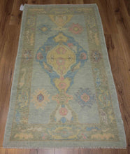 Load image into Gallery viewer, Vegetable Dye Oushak Turkish Area Rug 3x5 One of a Kind
