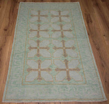 Load image into Gallery viewer, Vegetable Dye Oushak Turkish Area Rug 3x5 One of a Kind
