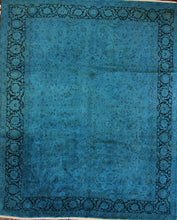 Load image into Gallery viewer, Handmade Wool Tabriz Overdyed Rug 8 x 10 One of a kind
