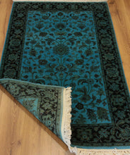 Load image into Gallery viewer, &quot;overdyed persian rugs&quot; &quot;Tabriz rugs&quot; &quot;overdyed vintage rug&quot; &quot;repurposed rugs&quot; &quot;what is an overdyed rug&quot; &quot;overdyed rugs&quot;
