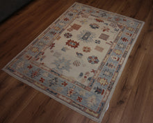 Load image into Gallery viewer, Oushak Rugs, &quot;colorful oushak rugs&quot; &quot;modern oushak rugs&quot; &quot;hand knotted oushak rugs&quot; &quot;Turkish Oushak rugs &quot; &quot;oushak rugs&quot;
