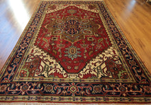 Load image into Gallery viewer, &quot;heriz serapi rugs for sale&quot; &quot;antique heriz serapi rugs&quot; &quot;heriz rug&quot; &quot;heriz rug patterns&quot; &quot;geometric heriz rug&quot; &quot;heriz rug value&quot;

