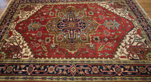 Load image into Gallery viewer, &quot;heriz serapi rugs for sale&quot; &quot;antique heriz serapi rugs&quot; &quot;heriz rug&quot; &quot;heriz rug patterns&quot; &quot;geometric heriz rug&quot; &quot;heriz rug value&quot;
