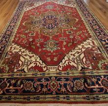 Load image into Gallery viewer, &quot;heriz serapi rugs for sale&quot; &quot;antique heriz serapi rugs&quot; &quot;heriz rug&quot; &quot;heriz rug patterns&quot; &quot;geometric heriz rug&quot; &quot;heriz rug value&quot;
