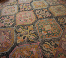 Load image into Gallery viewer, All-Over Vegetable Dye Oushak Turkish Area Rug 8x10 One of a Kind
