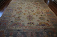 Load image into Gallery viewer, Floral Oushak Vegetable Dye Turkish Area Rug 9x12 One of a Kind
