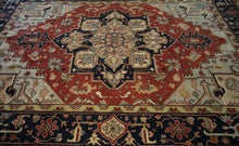 Load image into Gallery viewer, &quot;heriz rug&quot; &quot;heriz serapi rugs&quot; &quot;antique heriz serapi rugs&quot; &quot;heriz rug patterns&quot; &quot;heriz rug value&quot; &quot;antique heriz rug&quot;
