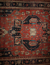 Load image into Gallery viewer, &quot;heriz serapi rugs for sale&quot; &quot;antique heriz serapi rugs&quot; &quot;heriz rug&quot; &quot;heriz rug patterns&quot; &quot;geometric heriz rug&quot; &quot;heriz rug value&quot;
