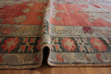 Load image into Gallery viewer, &quot;colorful oushak rugs&quot; &quot;modern oushak rugs&quot; &quot;hand knotted oushak rugs&quot; &quot;Turkish Oushak rugs &quot; &quot;oushak rugs&quot;

