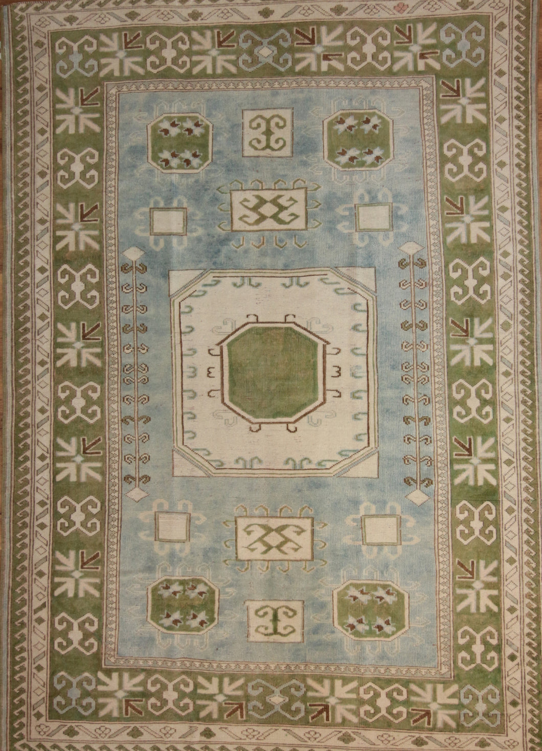 Vegetable Dye Oushak Oriental Area Rug 5x7 One of a Kind