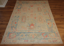 Load image into Gallery viewer, &quot;colorful oushak rugs&quot; &quot;modern oushak rug&quot; &quot;where to buy oushak rugs&quot; &quot;hand knotted oushak rugs&quot; &quot;oushak rugs&quot; &quot;oushak rugs for sale&quot;
